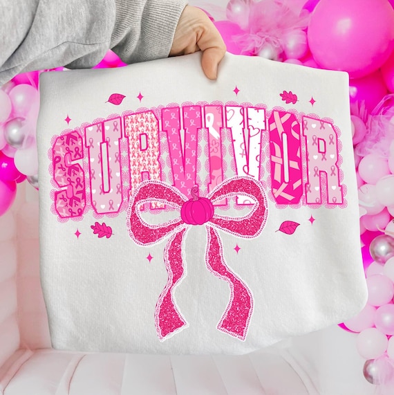 Breast Cancer Survivor Png, Breast Cancer Awareness Png, Pink Ribbon Png, Support Breast Cancer Warrior Png, Breast Cancer Coquette Bow Png