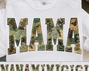 Faux Patchwork Mama Png, Mothers Day Png, Camo Mama Png, Mama Png, Mimi Png, Nana Png, Gigi Png, Mom Png, Mother's Day Bundle Png