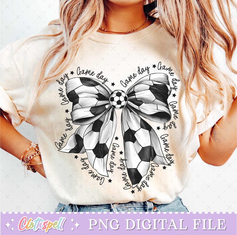 Soccer Png, Soccer Game Day Png, Coquette Soccer Png, Soccer Mama Png, Soccer Mom Png, Soccer Bow Png, Game Day Png, Sport Design Png