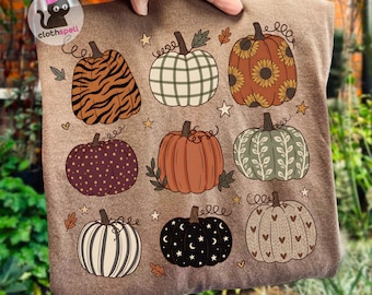Patterned Pumpkin PNG, Autumn Pumpkins PNG, Fall Sublimation, Autumn Season Png, Digital Download