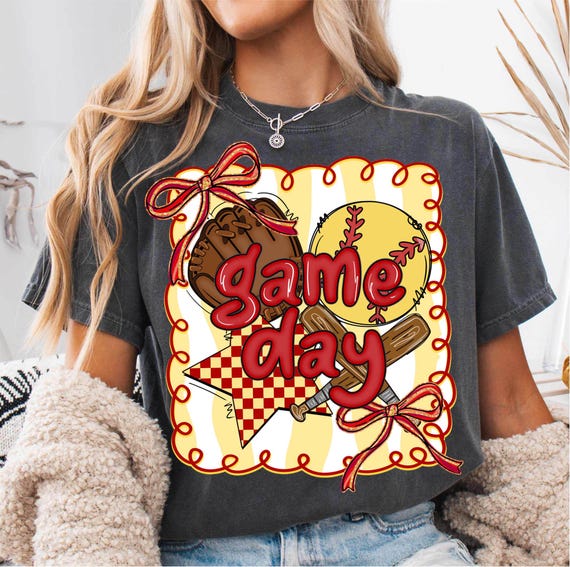 Softball Game Day Png, Softball Png, Game Day Png, Sport Png, Softball Coquette Bow Png, Softball Mom Png, Mama Softball Lovers Png Design