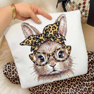 Bunny Easter Png, Easter Png, Leopard Bunny Png, Bunny Png, Mama Easter Png, Happy Easter Png image 2