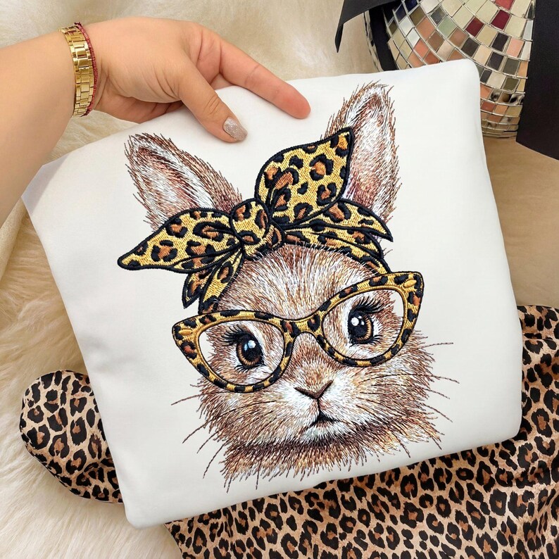 Bunny Easter Png, Easter Png, Leopard Bunny Png, Bunny Png, Mama Easter Png, Happy Easter Png image 2