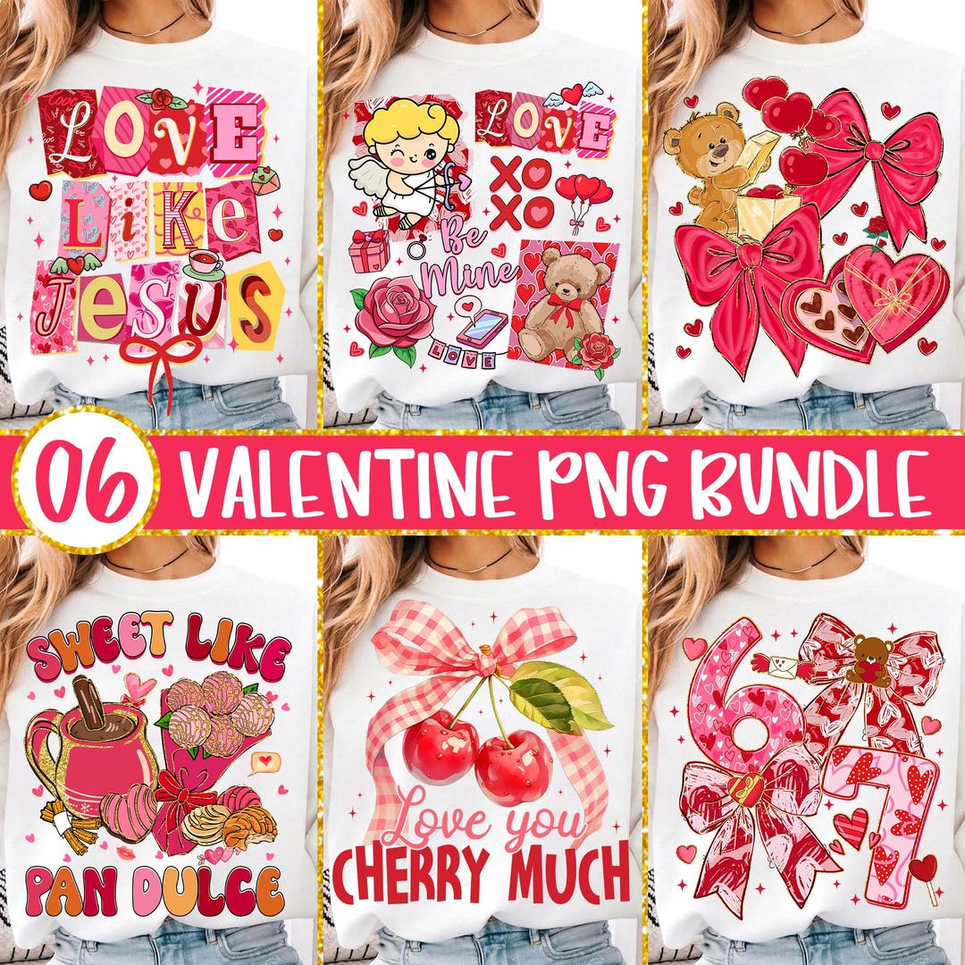 Valentines Day Bundle Png, Valentine Png Bundle, Valentine Png Designs ...