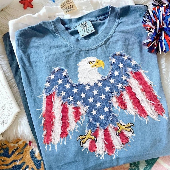 American Eagle Png, 4th of July Png, Faux Patchwork Eagle Png, Usa Png, Fourth of July Png, America Png, Patriotic Png