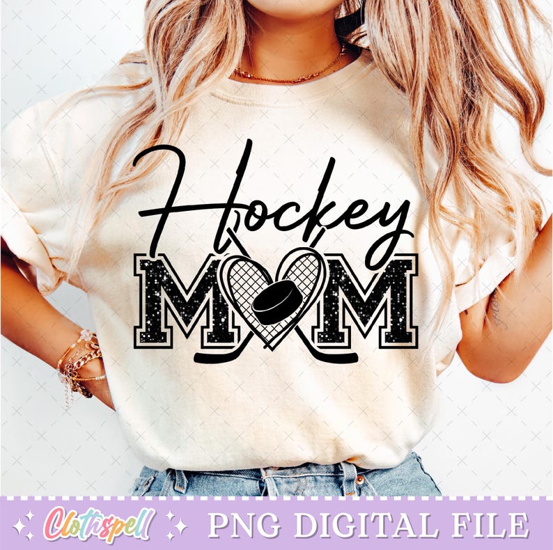 Hockey Png, Hockey Mom Png, Hockey Mom Shirt Png Design, Hockey Mama Png, Glitter Hockey Shirt Png, Hockey Game Day Png, Sports Mom Png.
