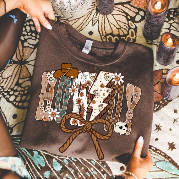 Howdy Png, Cowgirl Png, Cowgirl Halloween Png, Cowgirl Fall Png, Western Country Autumn Png, Howdy Cowgirl Png, Western Halloween Ghost Png