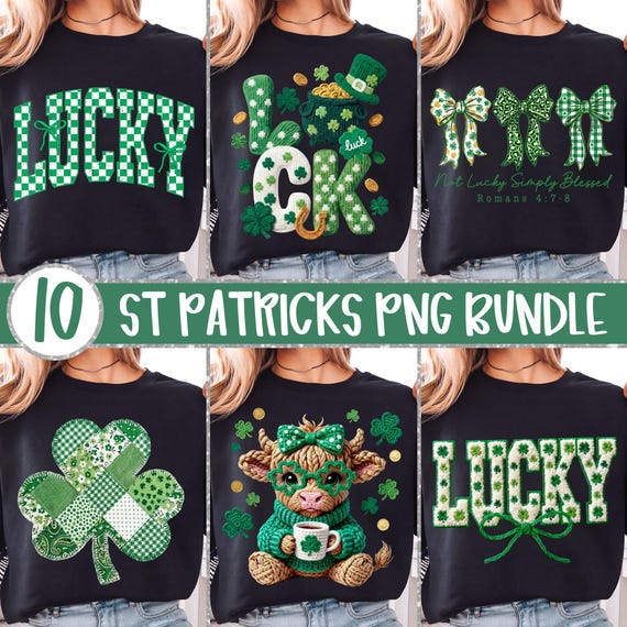 St Patricks Day Png, St Patricks Png, St Patrick's Day Png, Lucky Png, Highland Cow Png, Shamrock Png, Blessed Png, Faux Yarn Png, Irish Png