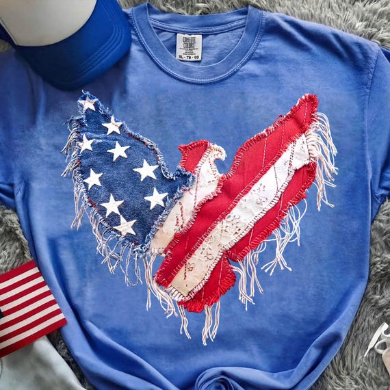 USA Eagle Png, 4th of July Png, USA Png, Faux Patchwork 4th of July Png, Eagle Png, America Png, Patriotic Png, USA Flag Png