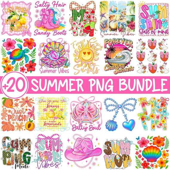 Summer Png, Summer Png Bundle, Beach Png, Summer Vibes Png, Salty Summer Png, Summer Vacation Png, Summer Png Designs, Sea Png