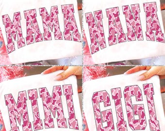 Pink Camo Mama Png, Mama Png, Mothers Day Png, Mimi Png, Nana Png, Gigi Png, Mama Bundle Png, Pink Camouflage Png, Camo Png