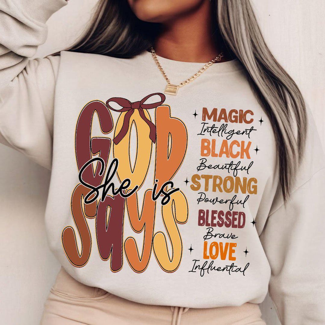 God Says She is Black History Png, Black History Png, Black Woman Png ...