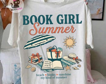 Livre fille été PNG, conception d'amant de lecture, été Png, graphique livresque de plage, sublimation de club de lecture, téléchargement numérique