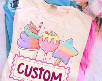 Nom de la crème glacée personnalisée PNG, Design personnalisé pour les enfants de l'été, Design estival pour les tout-petits, téléchargement numérique Summer Vibes
