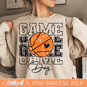 Basketball Png, Basketball Game Day Png, Basketball Mom Png, Basketball Mama Png Sublimation, Retro Basketball Glitter Png Shirt Design.