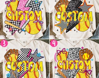 Custom Softball Png, Softball Png, Softball Game Day Png, Custom Softball Team Png, Softball Mama Png, Sport Png, Softball Sublimation Png