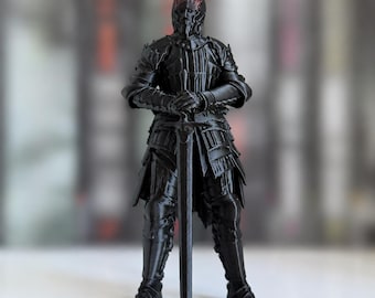 Figurka Mrocznego Rycerza Aeriona w Zbroi Smoka, drukowana w 3D figurka wojownika fantasy, dekoracja inspirowana Targaryenami
