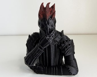 Miniaturowe popiersie Aeriona Targaryena – kolekcjonerska figurka fantasy, drukowana w 3D, zbroi smoka