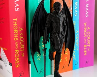 Inserto per libreria Azriel di ACOTAR, statuetta del pugnale Truth Teller, decorazione per angolo lettura Bat Boy, decorazione per scaffale Night Court Shadow Singer