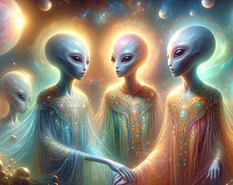 Arcturus- Arcturian connection, image generated by Artificial Intelligence