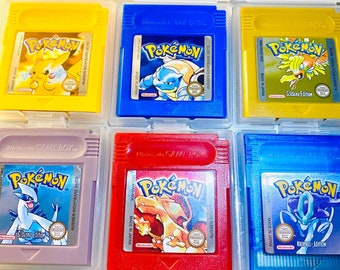 Deutsches Pokemon Set Gameboy Rot Gelb Blau Silver Edition Game Boy Color GBC Blaue Edition Nintendo Vintage Spiel Geschenk