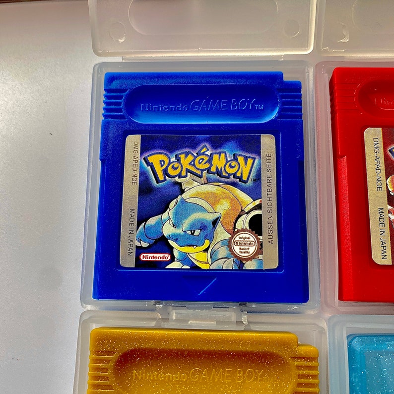 German Pokemon Gameboy Set Crystal Silver Gold Edition for GBC Retro Game Yellow Edition Etsy