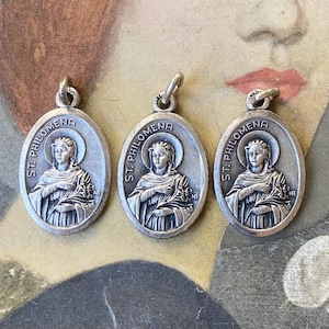 3 Vintage St. Philomena St Cure Dars Medal Religious