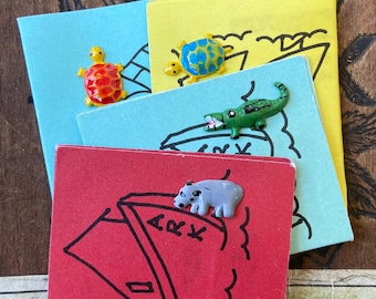 4 Vintage Bug House Stick Pins Wild Animals