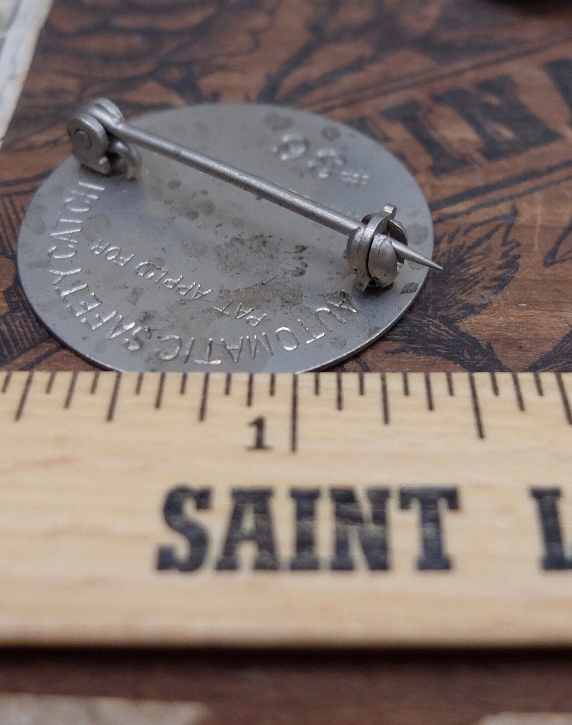 4 Vintage Metal Pin Blanks Findings White Metal Supply Safety Etsy