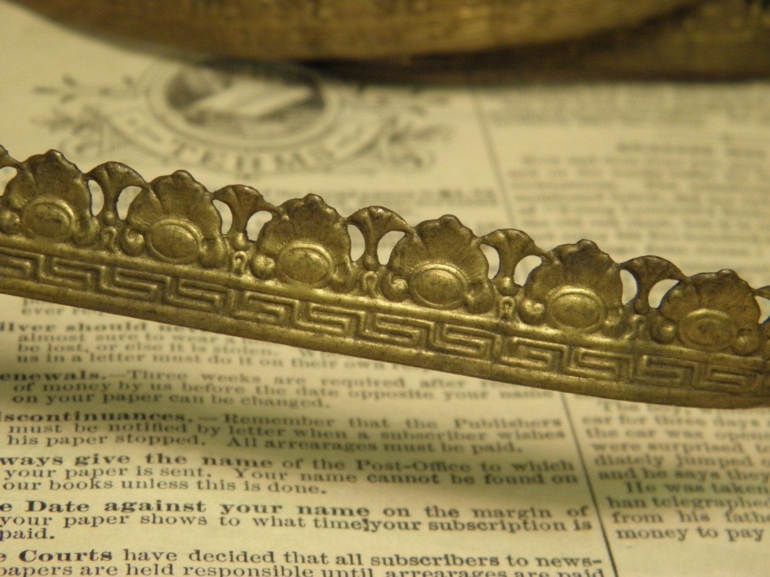 Vintage Brass Decorative Metal Trim Supply Etsy