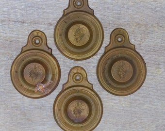 4 Antique Hardware Brass Finding Grapes Covers Decorative