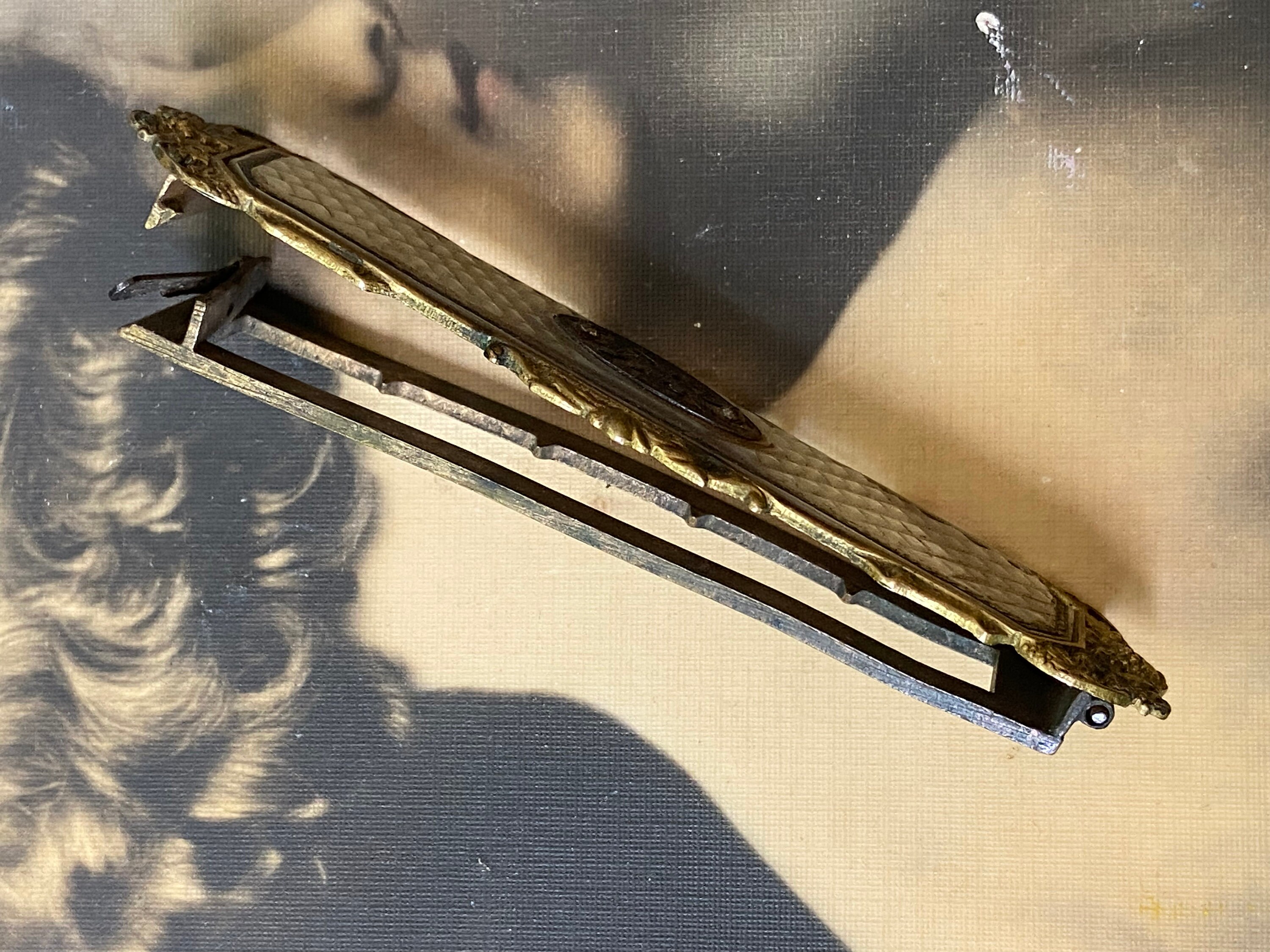 Antique Georgian Mother of Pearl Belt Buckle Hinged Brass - Etsy display picture 1
