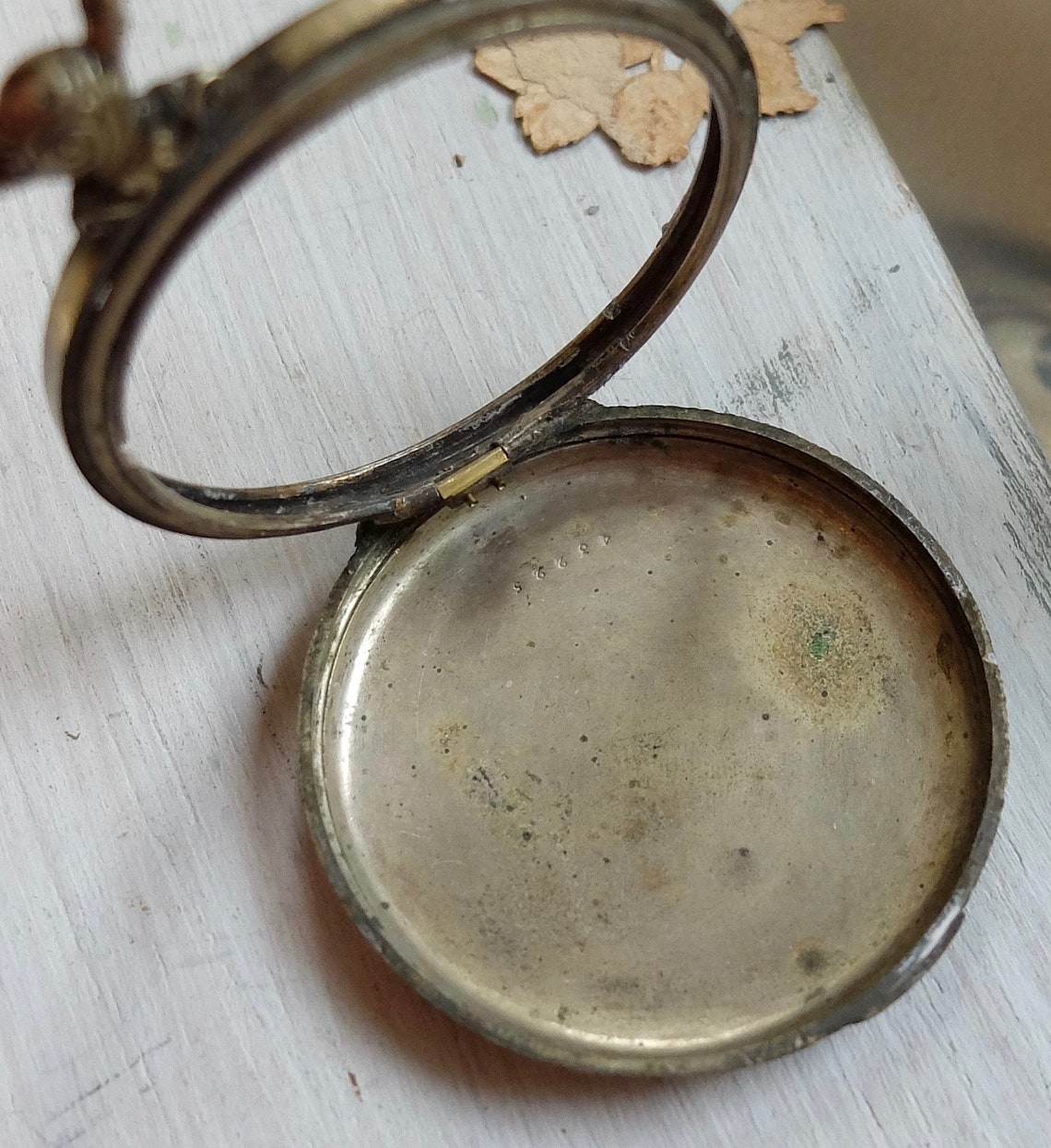 Vintage Empty Pocket Watch Case No Crystal Silver Metal Etsy