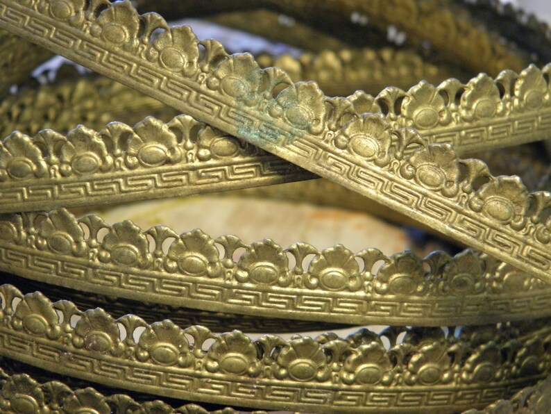 Vintage Brass Decorative Metal Trim Supply Etsy