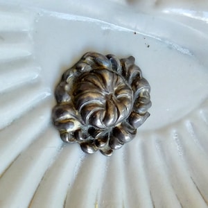 Antique Art Nouveau Sterling Finding Chrysanthemum Hat Pin Top