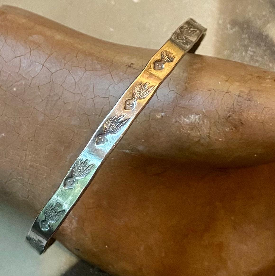 Vintage Mexican Silver Bracelet - Etsy