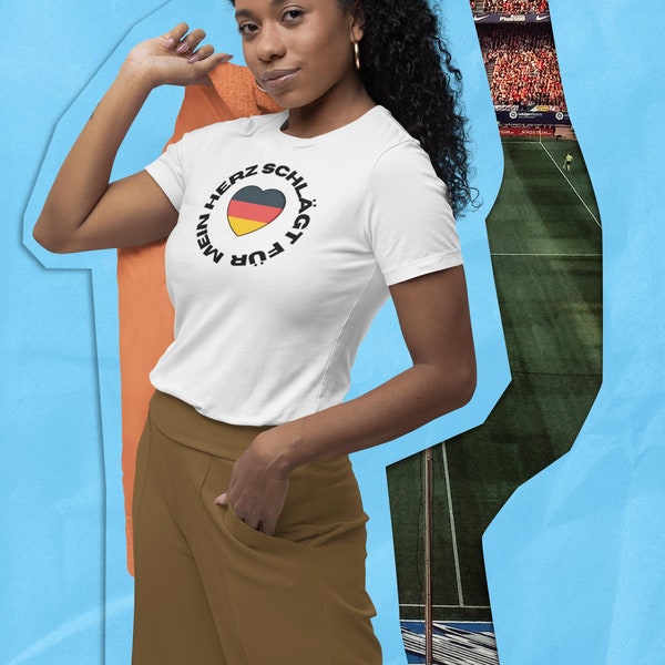 Fußball Trikot T-Shirt Deutschland EURO 2024 Fan Merchandise | Unisex Europameisterschaft Shirt für Sie Ihn | Sport Geschenkidee Freunde
