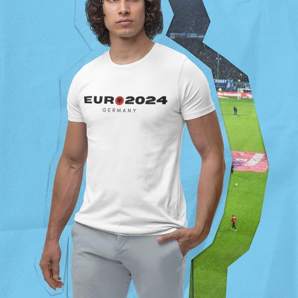 EURO 2024 Fußball Trikot T-Shirt Unisex Deutschland Fan Merchandise Europameisterschaft Oberteil für Sie Ihn Geschenkidee Sportliebhaber