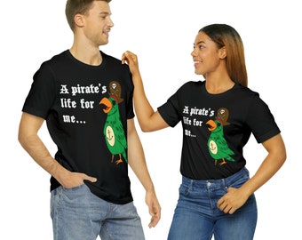 Peg Leg Parrot Pirate Unisex Jersey Short Sleeve Tee