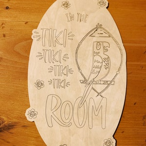 Enchanted Tiki Room Tropical Serenade DIY Paint it Yourself Wood Sign