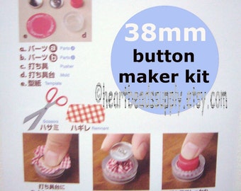Fabric Cover Button maker Kit - 38mm, 1.5", big button assembly tool, diy bouton tissu, wire loop back, id1330768, scrap fabric uses