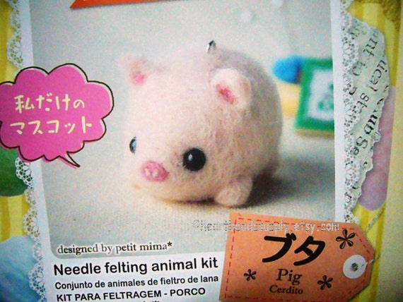 DIY Needle Felting Cute Fox Kit,Felting Wool Kit,Felting DIY Craft Decorations Kit,Felting Kit Beginner,Wool Needle Felt Kit,Instruction.
