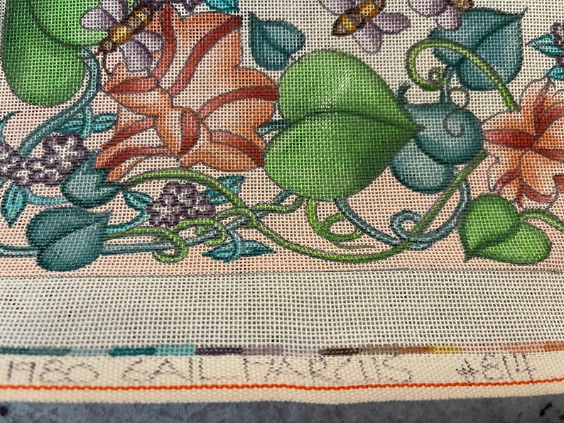 Vintage Needlepoint Canvas Gail Marcus Design Canvas Etsy