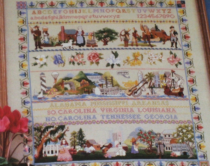 Ginger & Spice Sampler Southern Sampler Cross Stitch Etsy