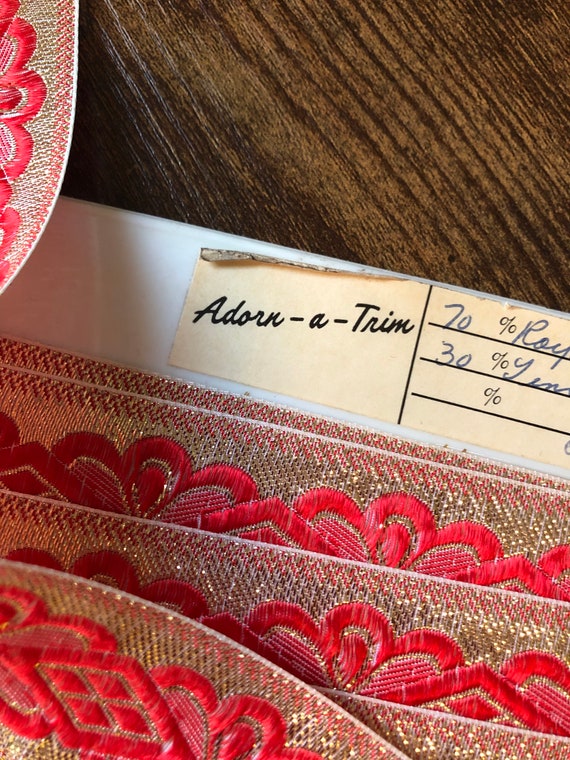 Gold and Red RARE AdornATrim Trim Embellishment Made in England