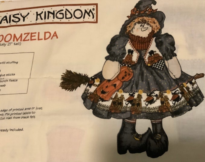 Daisy Kingdom Doll Cutout - Broomzelda Preprinted Cut Fabric Pattern