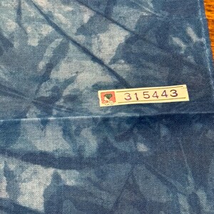 Exquisite Vintage Handkerchief - Japan Tie Dye Art Handkerchief - NWT - Cotton - Indigo Handkerchief 15” square