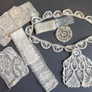 Vintage Lace - Vintage Crochet Lace - Champagne Lace Trim - Victorian Lace Trim