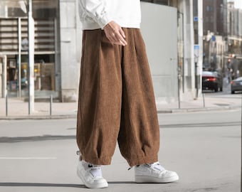 Corduroy slacks, wide leg corduroy pants, corduroy trousers, palazzo pants, baggy pants, y2k pants