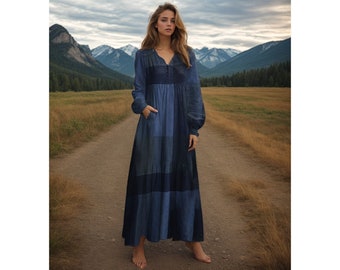 Maxi Shirt Dress, Plus size Dress, minimalist dress, oversize dress, kaftan, long shirt, Milkmaid Dress, Maternity dress, Boho dress